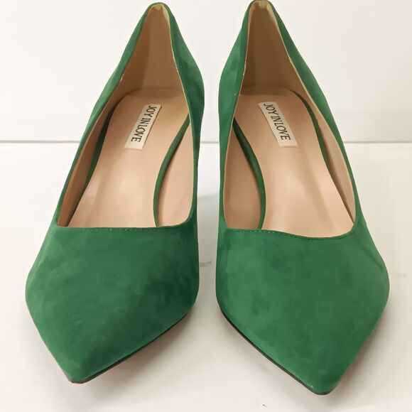 JOY IN LOVE Women's Green Shoes Low Heels Pointy Toe Kitten Heel Pumps Sz 10.5 - Picture 3 of 7